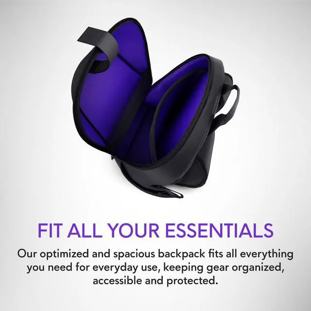 Alt view image 6 of 7 - Alienware 16 Backpack - AW5625P - 21L Capacity, 3D Breathable mesh, Magnetic pocket organizers, RFID safe pocket, Weather resistant, 3D Iridescent reflective Alienware logo - Alienware Black