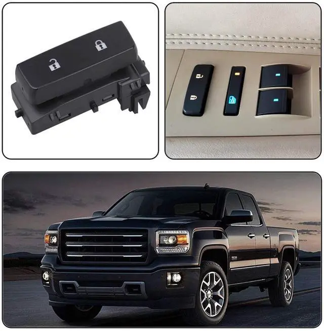 Alt view image 6 of 6 - AiYiGu Power Door Lock Switch Control Button Front Left Driver Side Compatible with Chevy Chevrolet Silverado/GMC Sierra 1500 2500HD 3500HD 2007 2008 2009 2010 2011 2012 2013 2014 Replace OEM 15804093
