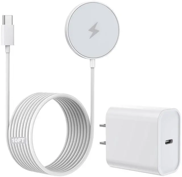 Main image of 10FT Magnetic Wireless Charger,15W Fast Apple Mag-Safe Charger for iPhone 17/16/15 PD with USBC Apple Fast Charging Block 10Foot Quick Charge for iPhone 17/17 Air/17 16 15 Pro/Pro Max/14/13/12/AirPods