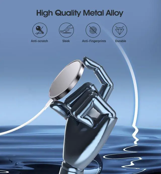 Alt view image 6 of 7 - 2 Pack Magnetic Wireless Charger for iPhone 16 Pro Max/16 Pro/16 Plus/16/15/15 Pro/15 Plus/15 Pro Max 15W Fast Mag Safe Charger Pad for iPhone 16/15/14/13/12 Series and AirPods 3/2/Pro 2/Pro