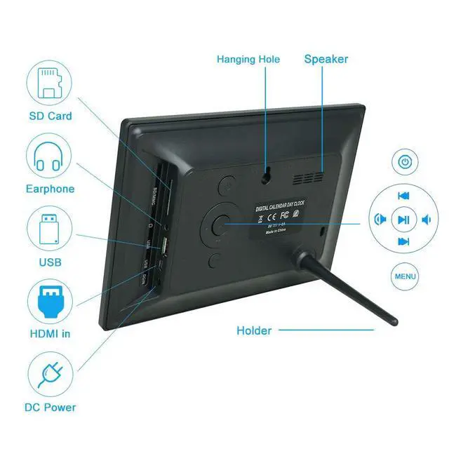 Alt view image 6 of 6 - Digital Calendar Clock, 12 Custom Alarm Options, Calendar Clock with Day and Date Display 7-Inch Large Display, Digital Clock for Seniors Dementia Alzheimer Memory Loss Vision Impaired Elderly