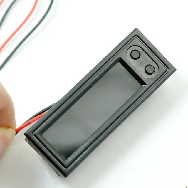 Alt view image 3 of 7 - Car Temperature Clock, Car Clock 12V 3 in 1 Thermometers, Voltmeter Gauge Electronic Clock LED Digital Display LCD Screen, Red Light