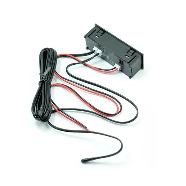 Alt view image 7 of 7 - Car Temperature Clock, Car Clock 12V 3 in 1 Thermometers, Voltmeter Gauge Electronic Clock LED Digital Display LCD Screen, Red Light