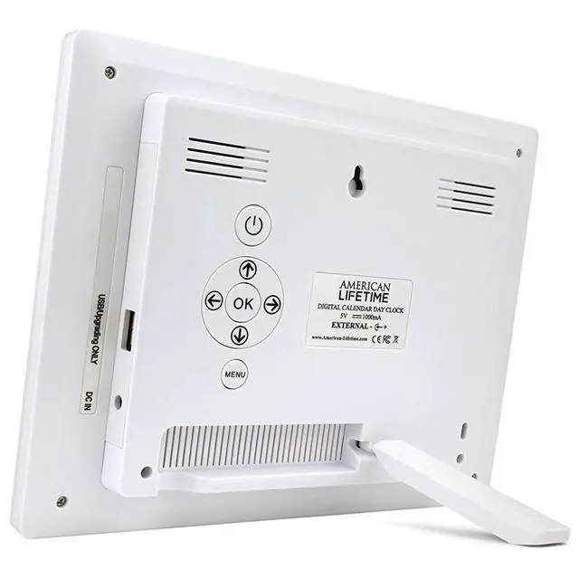 Alt view image 2 of 7 - New 2026 Dementia Clock Large Digital Clock for Seniors, Large Display with Custom Alarms, Calendar Clock with Day & Date for Elderly, Clear Numbers Alzheimer Digital Clock Wood