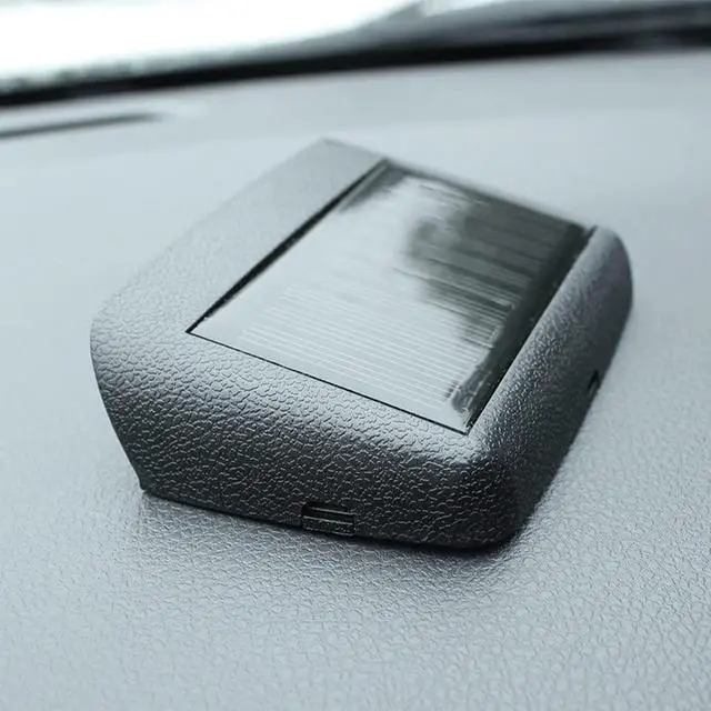 Alt view image 2 of 7 - Solar Powered LCD Clock, Stick-On Luminous Car Clock with Temperature Display (Green)