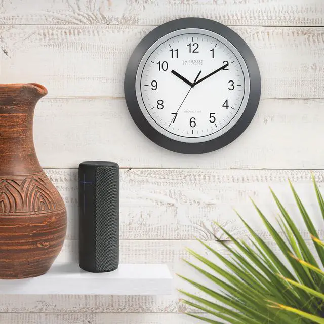 Alt view image 6 of 7 - WT-3129B 12 Inch Atomic Analog Wall Clock, Pack of 1, Black