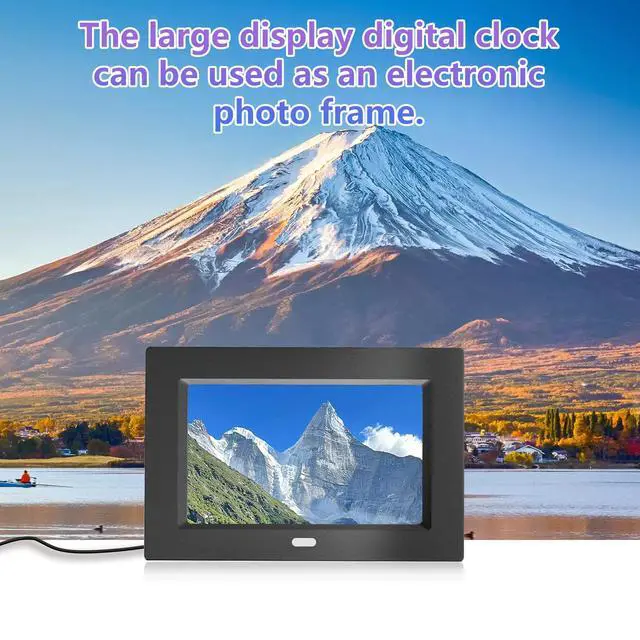 Alt view image 5 of 7 - 7 Inch Clock with Day and Date for Elderly Large Display Digital Clocks 12 Alarms 3 Display Modes Large Font Alzheimer's Clock Alarm Clocks for Seniors Auto DST Black