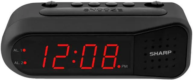 Main image of Easy-Set Digital Alarm Clock for Bedroom Large Red LED Display, Ascending Loud Alarm for Heavy Sleepers, Dual Alarm Weekday/Weekend, Simple Operation, Snooze & Dimmer Control, Battery Backup