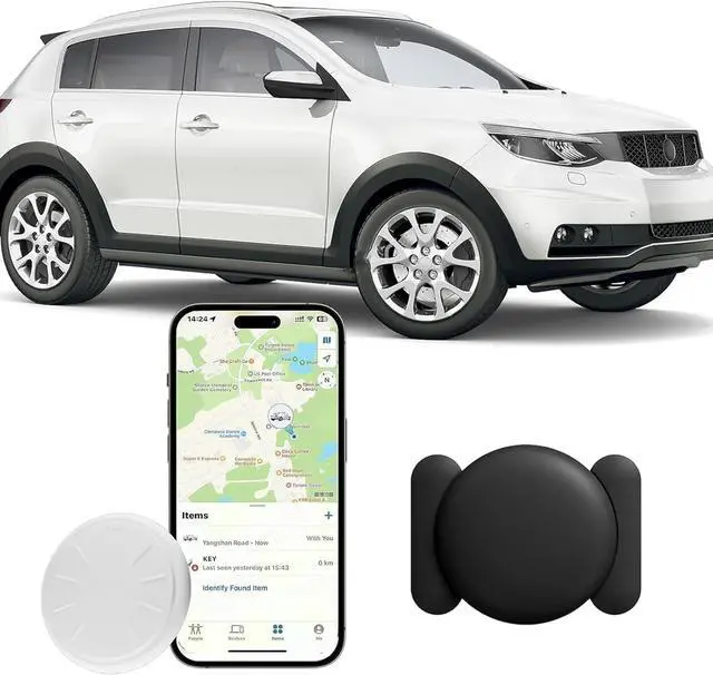 Main image of Mini GPS Tracker for Vehicles No Monthly Fee Magnetic GPS Tracker Full USA Coverage Hidden Car Locator Works with Apple Find My(iOS Only) with Magnetic Waterproof Case.