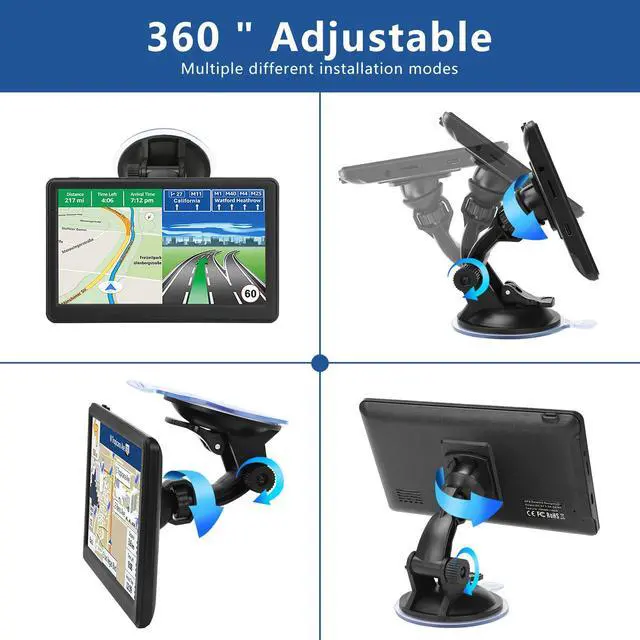 Alt view image 4 of 7 - GPS Navigator for Car Truck RV, Latest 2026 Map(Free Lifetime Updates) 7 inch Touch Screen Car GPS Navigation,Support Voice Turn Direction Guidance/Speed and Red Light Warning/Custom Truck Routing