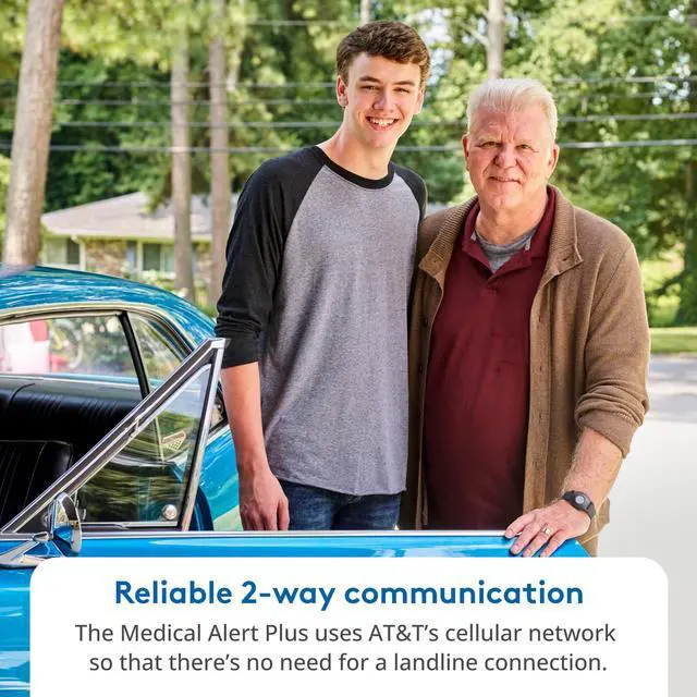 Alt view image 4 of 7 - Medical Alert Plus - in-Home Medical Alert System for Seniors - Cellular 4G Coverage, 600ft Pendant Range, Home Temperature Monitoring, 24/7 U.S. Based Monitoring