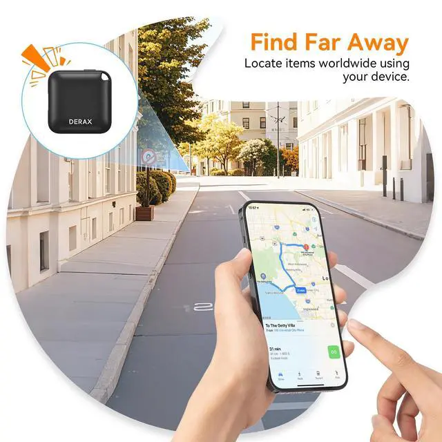 Alt view image 4 of 7 - Air Tracker (iOS and Android) 4-Pack Rechargeable Android Tracker Tag Bluetooth Item Finder, Compatible with Apple Find My & Google Find Hub for Keys Wallet Luggage and More, Black