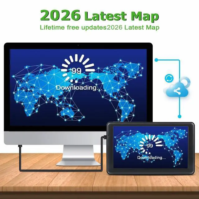 Alt view image 2 of 7 - GPS Navigator for Truck Car, 7'' GPS Commercial Drivers 2026 Trucker GPS for Semi Truck (Latest 2026 Maps Free Lifetime Updates) with GPS Navigation Systems, Voice Assist, Speed Limit Warnings