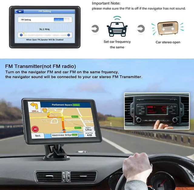 Alt view image 6 of 7 - GPS Navigator for Truck Car, 7'' GPS Commercial Drivers 2026 Trucker GPS for Semi Truck (Latest 2026 Maps Free Lifetime Updates) with GPS Navigation Systems, Voice Assist, Speed Limit Warnings