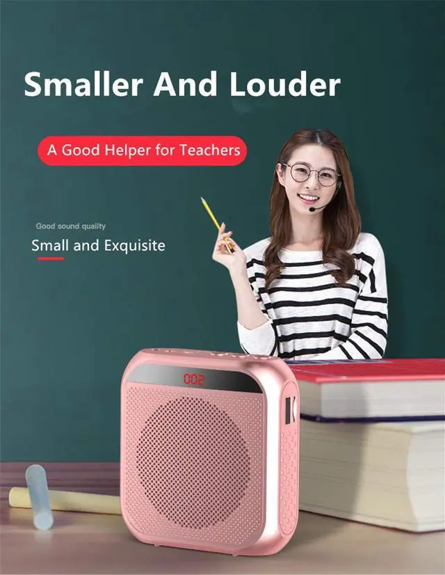 Alt view image 2 of 7 - Portable Voice Amplifier with Wired Microphone Headset Rechargeable PA System Speaker Personal Microphone Speech Amplifier Power Amplifiers Loudspeaker for Teachers/Metting/Tour Guide (Black)