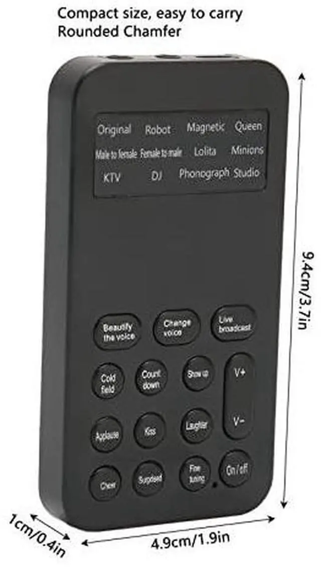 Alt view image 2 of 7 - Handheld Ghostface Voice Changer Voice Changer Device, ABS Material Voice Changer with 8 Sound Effects for Phone Calling, Gaming - Black