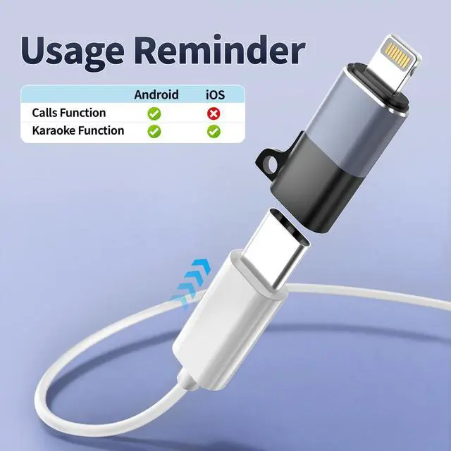 Alt view image 4 of 7 - Sound Card Karaoke Headset with in-Ear Monitoring, Voice Changer, Reverberation, Built-in Sound Card, Karaoke Microphone, Portable Karaoke Headphones, Type C HiFi Wired Earbuds for Musician