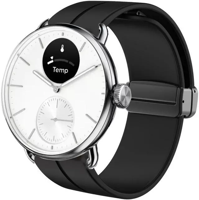 Main image of Compatible for Withings Smartwatch Bands, Lamshaw 18mm Soft Silicone Magnetic Buckle Sport Wristband Replacement Straps Compatible for Withings ScanWatch 38mm/ScanWatch 2 38mm/ScanWatch Light/Steel HR