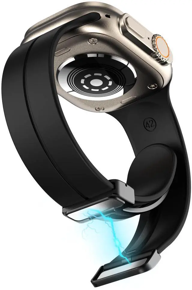 Alt view image 3 of 7 - Compatible for Withings Smartwatch Bands, Lamshaw 18mm Soft Silicone Magnetic Buckle Sport Wristband Replacement Straps Compatible for Withings ScanWatch 38mm/ScanWatch 2 38mm/ScanWatch Light/Steel HR