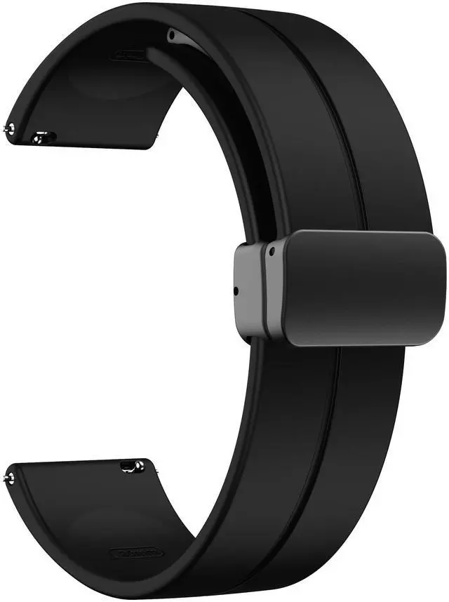 Alt view image 6 of 7 - Compatible for Withings Smartwatch Bands, Lamshaw 18mm Soft Silicone Magnetic Buckle Sport Wristband Replacement Straps Compatible for Withings ScanWatch 38mm/ScanWatch 2 38mm/ScanWatch Light/Steel HR