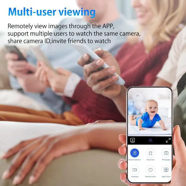 Alt view image 7 of 7 - Hidden Camera,1080P WiFi Spy Camera with Night Vision & Motion Detection, Wireless Security Camera for Pet/Baby/Nanny, App Live Feed Smallest Smart Home Monitor