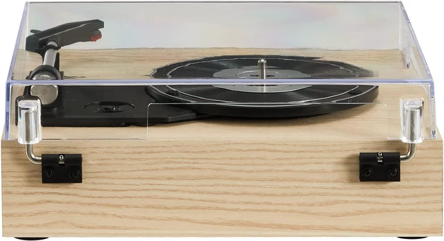 Alt view image 7 of 7 - CR6042A-NA Scout Record Player, Natural 3-Speed Turntable, Stream Digital Music With Bluetooth In, Built-in Full-Range Stereo Speakers, Aux Input, RCA Output