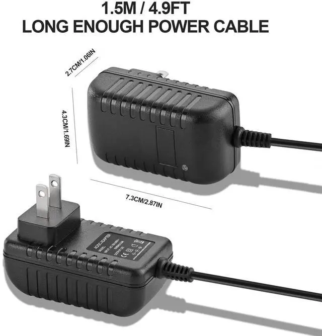 Alt view image 6 of 7 - 5V 1A 2A Charger for Record Player Power Cord fit for Vinyl Suitcase Turntable Player VSC-550BT VSC-550BT-BK Vintage 3-Speed dc 5v Power Cord