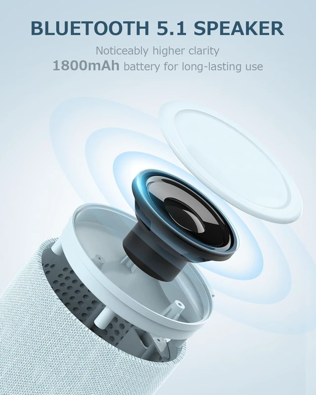 Alt view image 7 of 7 - Bluetooth Speaker, Night Light, 15W Magnetic Fast Charging for Apple, Blue 2 in 1 Wireless Charging Station for iPhone 17/16/15/14/13/12 Series, AirPods Pro 2/4/3/2Gift Ideal