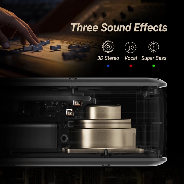 Alt view image 6 of 7 - BOGASING G4 Portable Bluetooth Speaker with 50W Full-Bodied Sound | Punchy Deep Bass, 3 EQ Modes, TWS, IPX7 Waterproof, Up to 24H Playtime, Bluetooth 5.3, TF Card, AUX & USB-C Audio Playback
