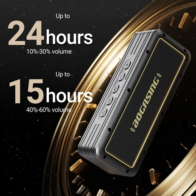 Alt view image 4 of 7 - BOGASING G4 Portable Bluetooth Speaker with 50W Full-Bodied Sound | Punchy Deep Bass, 3 EQ Modes, TWS, IPX7 Waterproof, Up to 24H Playtime, Bluetooth 5.3, TF Card, AUX & USB-C Audio Playback