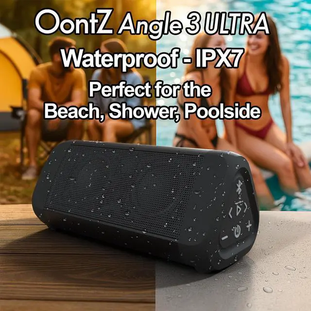 Alt view image 3 of 7 - OontZ Angle 3 Ultra - Portable Bluetooth Speaker, 14 Watts, Bigger Bass, Hi-Quality Sound, 100 Ft Wireless Range, Play Two Speakers Together, IPX7 Waterproof, Home, Outdoor, Great Gift (Black)