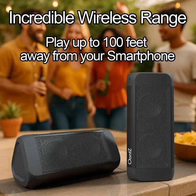 Alt view image 5 of 7 - OontZ Angle 3 Ultra - Portable Bluetooth Speaker, 14 Watts, Bigger Bass, Hi-Quality Sound, 100 Ft Wireless Range, Play Two Speakers Together, IPX7 Waterproof, Home, Outdoor, Great Gift (Black)