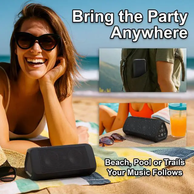 Alt view image 7 of 7 - OontZ Angle 3 Ultra - Portable Bluetooth Speaker, 14 Watts, Bigger Bass, Hi-Quality Sound, 100 Ft Wireless Range, Play Two Speakers Together, IPX7 Waterproof, Home, Outdoor, Great Gift (Black)