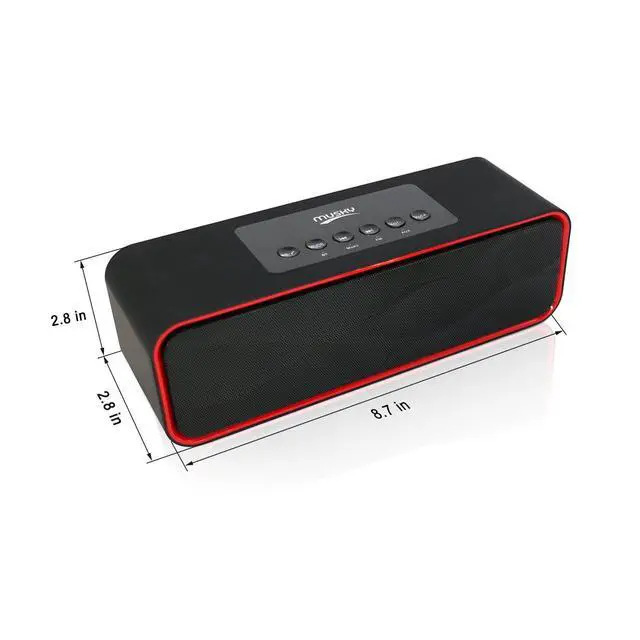 Alt view image 3 of 5 - Portable Bluetooth Stereo Speaker, with 10W Acoustic Drivers,FM Radio & Handsfree Speakerphone, Slots for Micro SD Card & USB & AUX, for Smart Phone, MP3, iPad, Tablet & More
