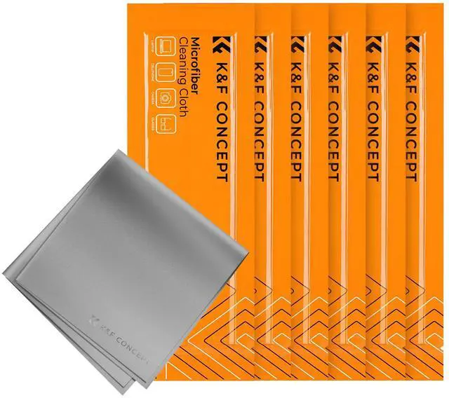 Main image of 6 Pack Microfiber Cleaning Cloths - Lens Cleaning Cloth for Cleaning Camera Lenses, Glasses, Screens, Cameras, Eyeglasses, LCD TV Screens, Tablets Washable