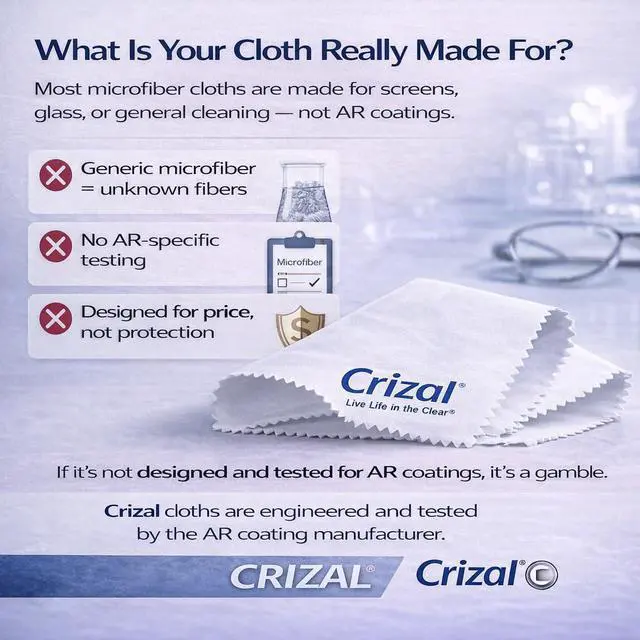 Alt view image 4 of 6 - Eyeglass Cleaning Cloths 6 Pack Premium Microfiber Designed & Tested for AR-Coated Lenses Trusted by Optical Professionals