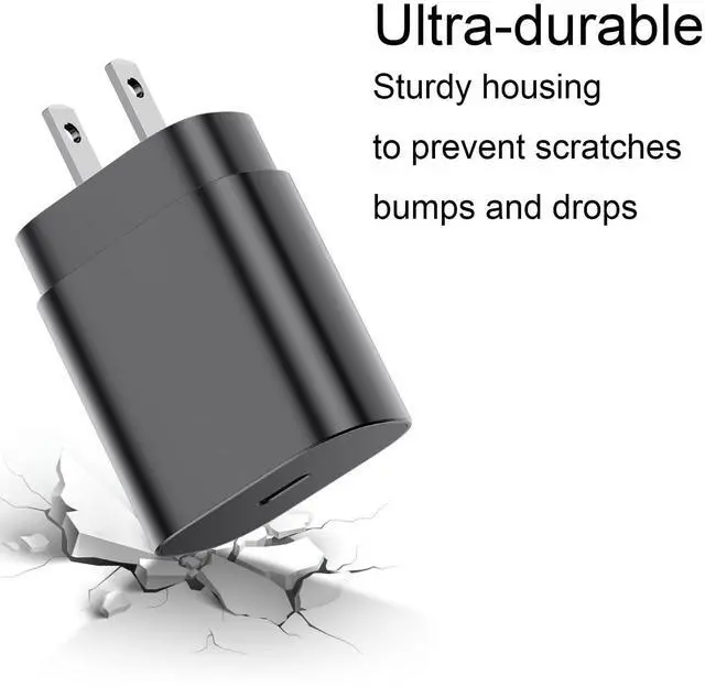 Alt view image 6 of 7 - 2 Pack-for Samsung Galaxy S23 S22, S21, Note 20 Fast Charging Type C,25w USB C Super Fast Charger Type C Wall Charger Block Android Phone Cable for Samsung Galaxy S20 Plus Ultra 2×6ft Black