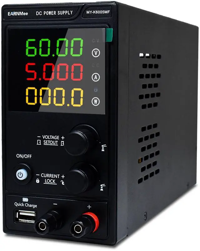 Main image of DC Power Supply Variable,60V 5A 300W Adjustable Switching DC Regulated Bench Power Supply with High Precision 4-Digit LED Display, 9V/2A 18W USB Port, Coarse and Fine Adjustment