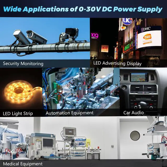 Alt view image 7 of 7 - Upgraded AC to DC Converter 5V 12V 24V 30V DC Power Supply Adjustable 0-30V 0-17A 500W Switching Power Supply for Led Strip, Motor Pump, CCTV, 3D Printer, Lab Computer