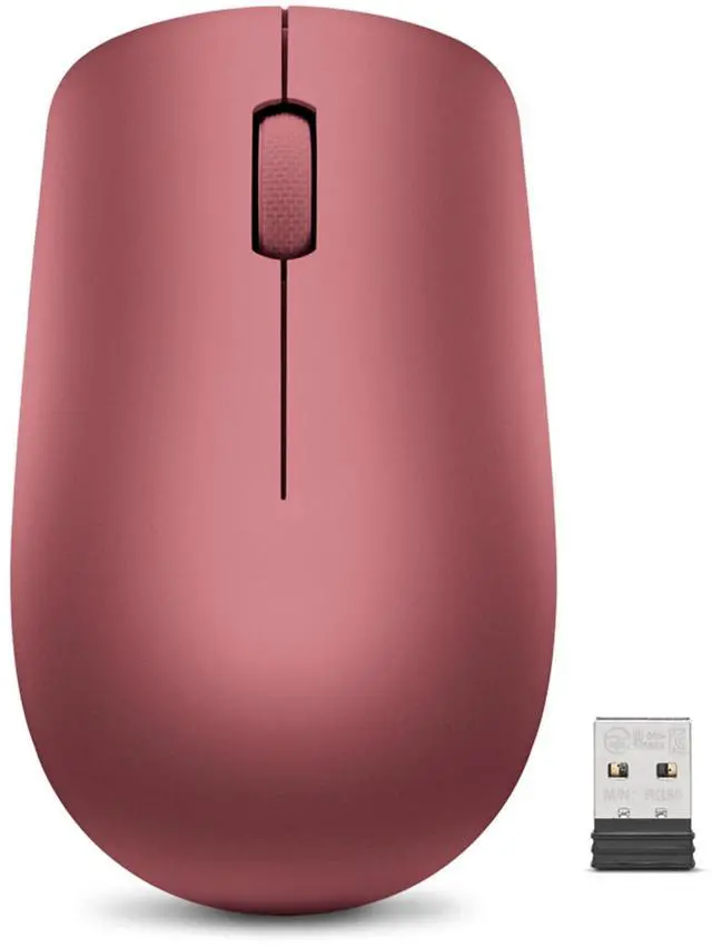 Main image of 530 Full Size Wireless Computer Mouse for PC, Laptop, Computer with Windows - 2.4 GHz Nano USB Receiver - Ambidextrous Design - 12 Months Battery Life - Cherry Red