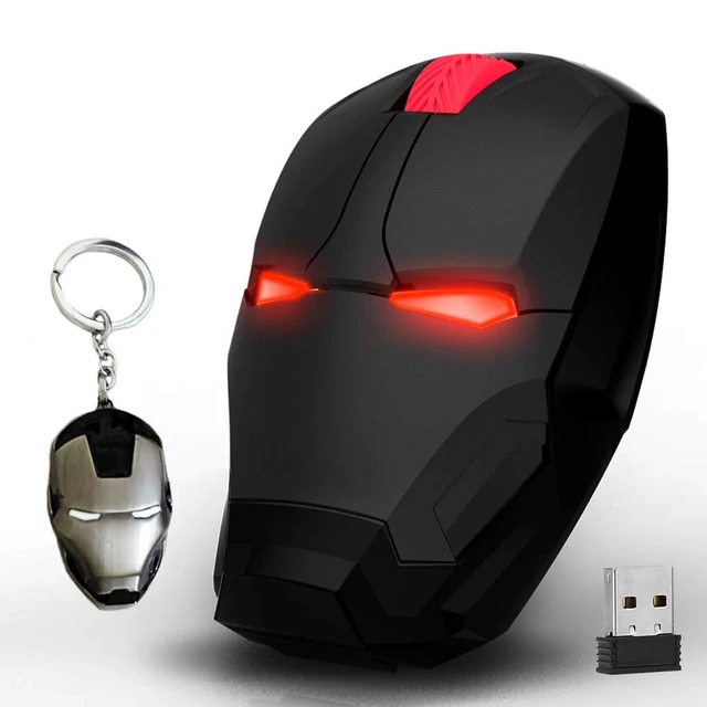 Main image of Ergonomic Wireless Mouse - Cool Mice 2.4G Portable Optical Mice with USB Receiver, for Notebook PC Laptop Computer Mac Book, Add a Keychain (Black)
