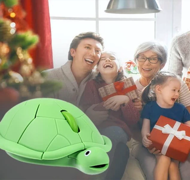 Alt view image 4 of 7 - Wireless Mouse,Cute Animal Green Turtle Shape Portable Quiet Lightweight Optical USB Mice Silent Cordless Mouse for PC Laptop Computer Notebook MacBook Desktop for Kids Adults, 1600 DPI 3 Buttons