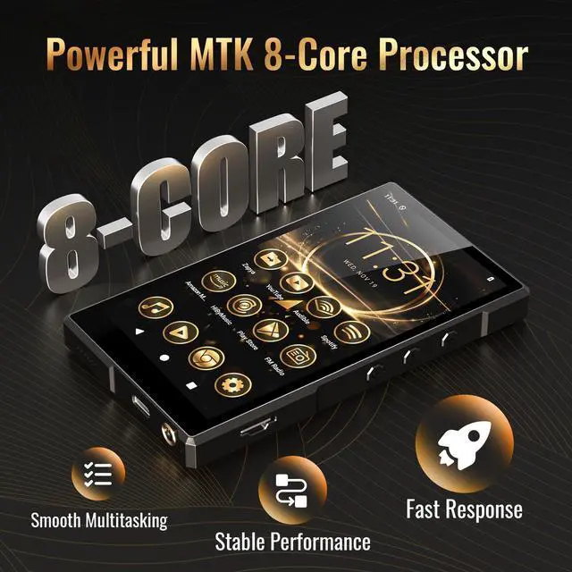 Alt view image 4 of 7 - MP3 Player with Bluetooth and WiFi, 5" HD Touchscreen
