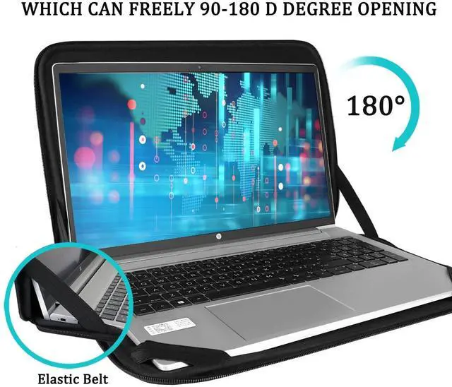 Alt view image 2 of 7 - Laptop Sleeve case 14 inch, Protective Soft Padded Computer Carrying Bag