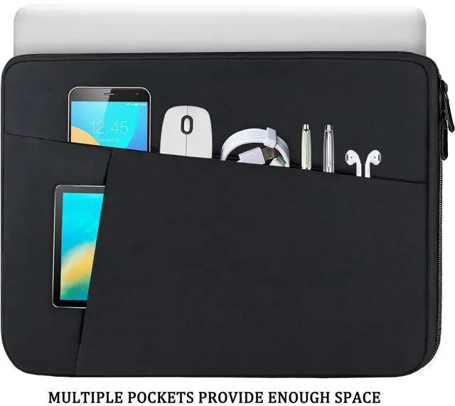 Alt view image 3 of 7 - Laptop Sleeve case 14 inch, Protective Soft Padded Computer Carrying Bag