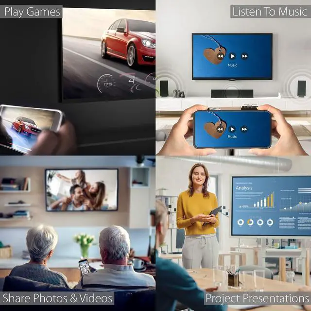 Alt view image 6 of 7 - ScreenCast HDMI Wireless Display Adapter Receiver - Mirror Phone, Tablet, Laptop to HDTV - Compatible with MiraCast, AirPlay, Android, Windows 10 PC, iOS, iPhone, Tablet (JVAW56)