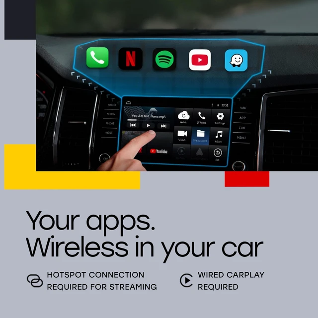 Alt view image 4 of 7 - KemPro HDMI Wireless CarPlay Adapter HDMI in for Watch Fire TV Stick, Switch & iPhone on Car Screen 2-in-1 Video Dongle for OEM Wired CarPlay USB A & C