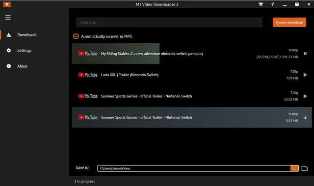 Alt view image 2 of 6 - Video and Audio Downloader PRO 2 software for YouTube download your favorite YouTube videos as MP4 video or MP3 audio compatible with Windows 11, 10, 8