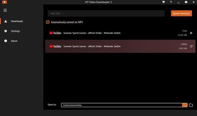 Alt view image 3 of 6 - Video and Audio Downloader PRO 2 software for YouTube download your favorite YouTube videos as MP4 video or MP3 audio compatible with Windows 11, 10, 8