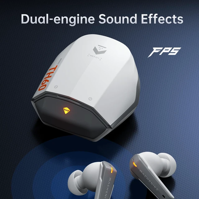 Alt view image 5 of 7 - TH60 Gaming Wireless Earbuds, Ultra-Low Latency, Active Noise Cancelling Mic, Dual Mode 2.4Ghz & Bluetooth, 36-Hour Battery Life, IPX5 Waterproof, Hi-Fi Sound, VR, Switch, Pc, Phone